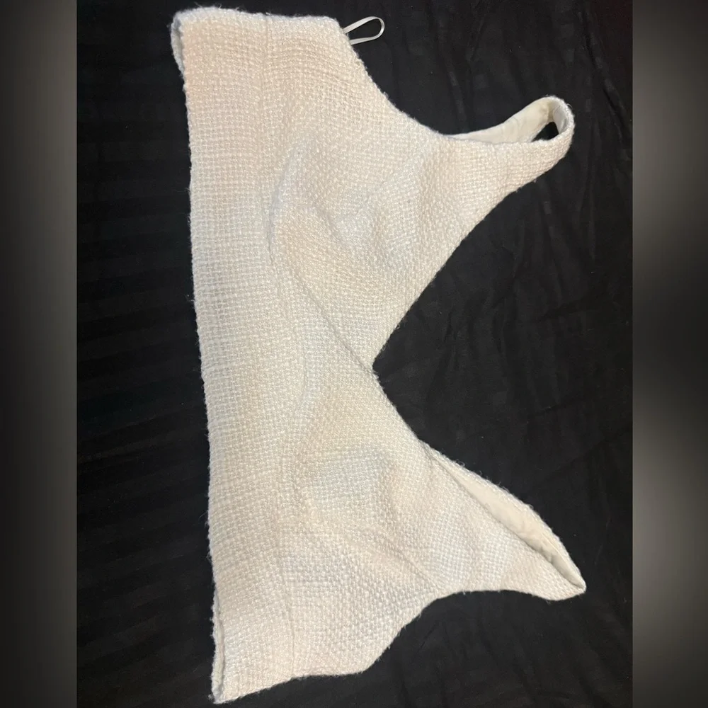 Showpo Ivory Textured Wide Leg Pants & Top Set - Picture 7 of 8